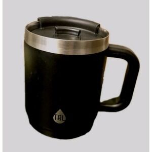 TAL 14oz Stainless Steel Boulder Coffee Mug Black Unisex Durable